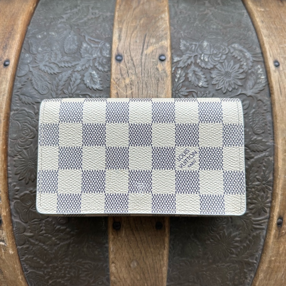 Trésor Damier Azur Canvas Bi-Fold Wallet